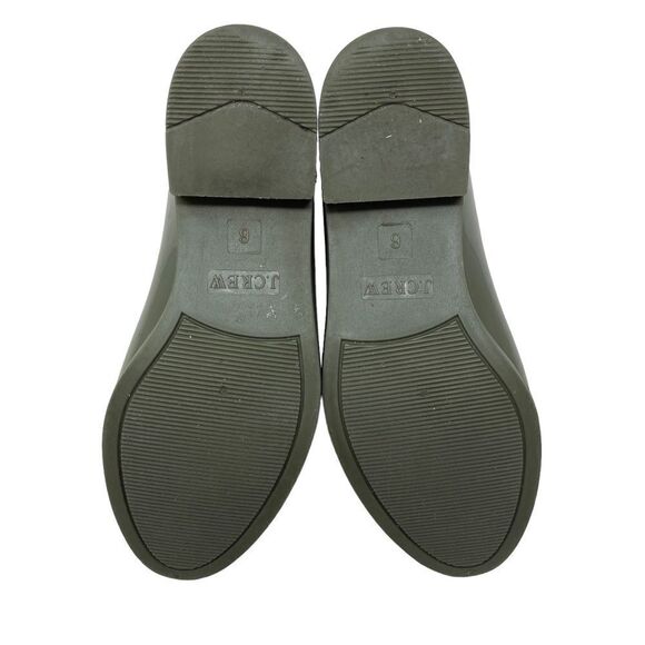 J Crew Chelsea Outdoor Stretch Inset Ankle Rain Boots Olive Green Women's 6 - Picture 8 of 10